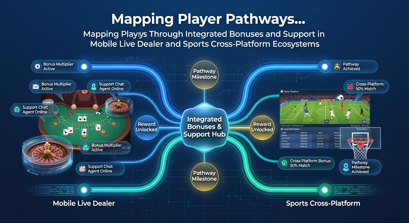 Detaillierte Darstellung von Spielerpfaden mit Support-Integration in mobilen Sport- und Live-Dealer-Crossover-Sessions