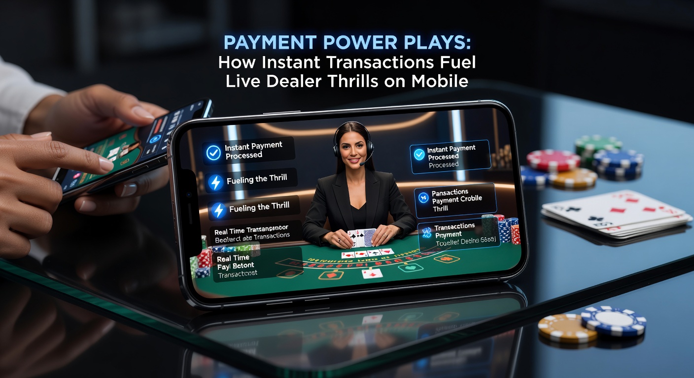 Grafik mit Balkendiagrammen zu Transaktionsgeschwindigkeiten in Live-Casinos und ein Dealer am Tisch auf einem Tablet-Display