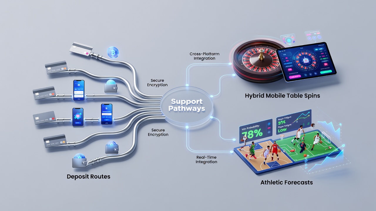 Darstellung von Einzahlungsrouten und Support-Integration in mobilen Sport- und Tischspiel-Apps